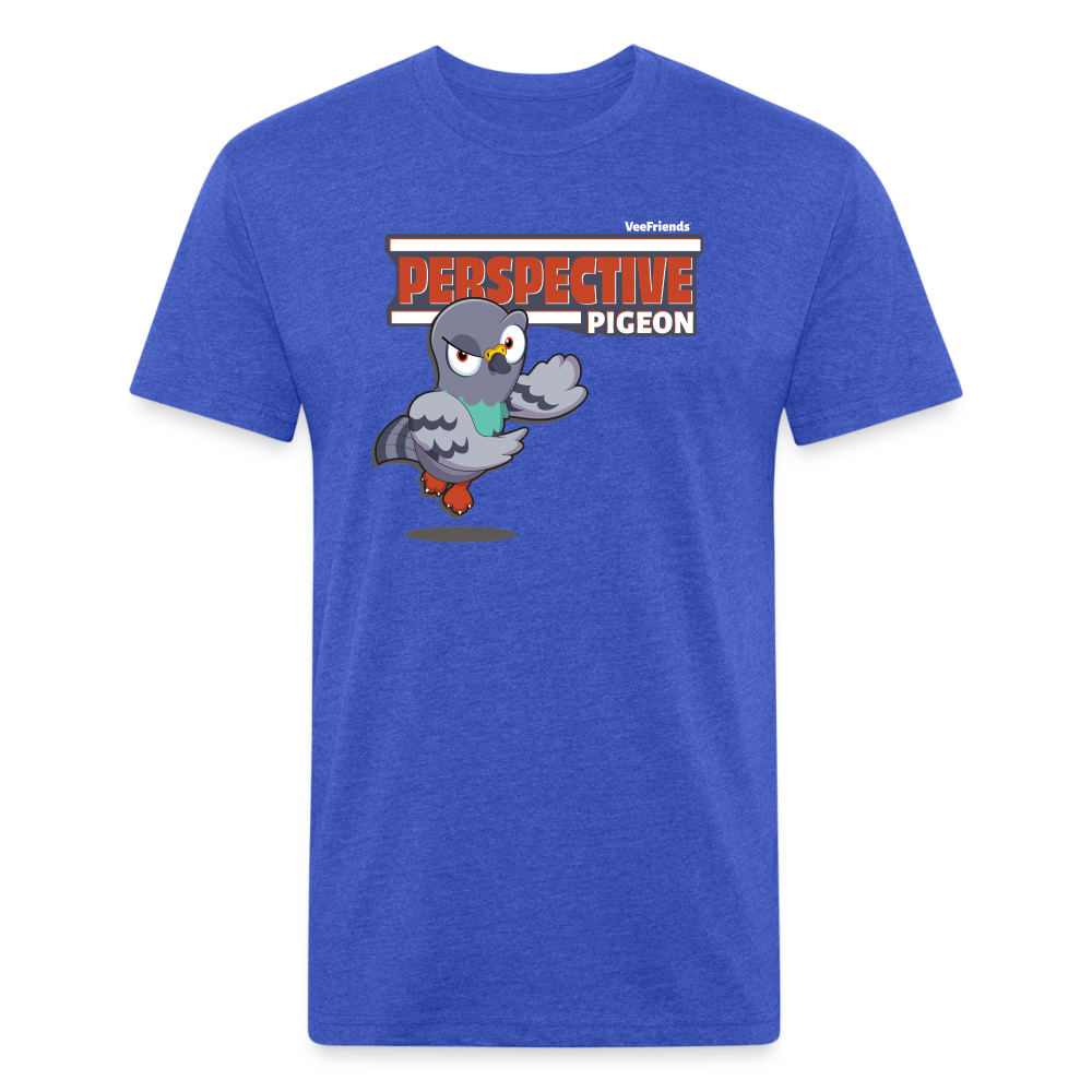 Perspective Pigeon Character Comfort Adult Tee - heather royal