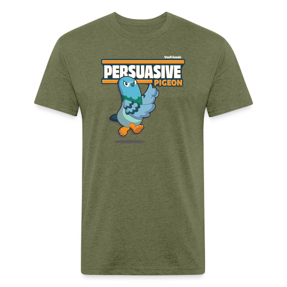 Persuasive Pigeon Character Comfort Adult Tee - heather military green