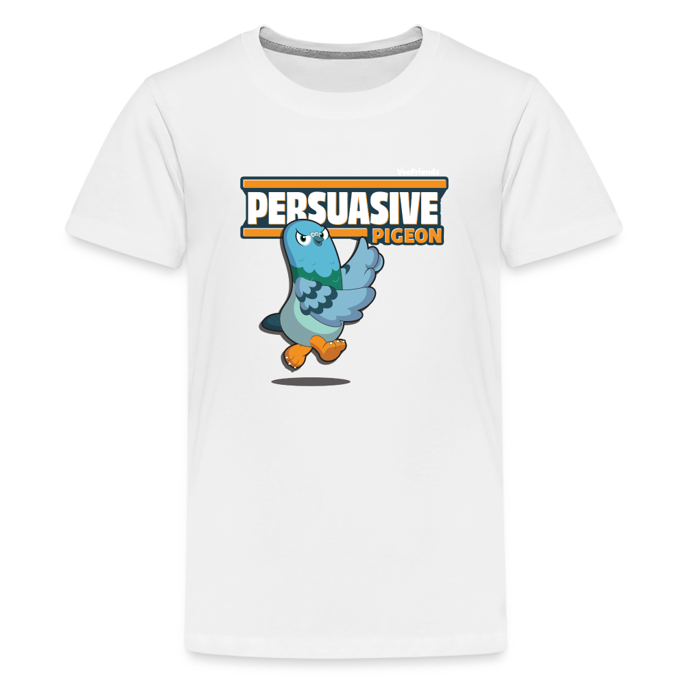 Persuasive Pigeon Character Comfort Kids Tee - white