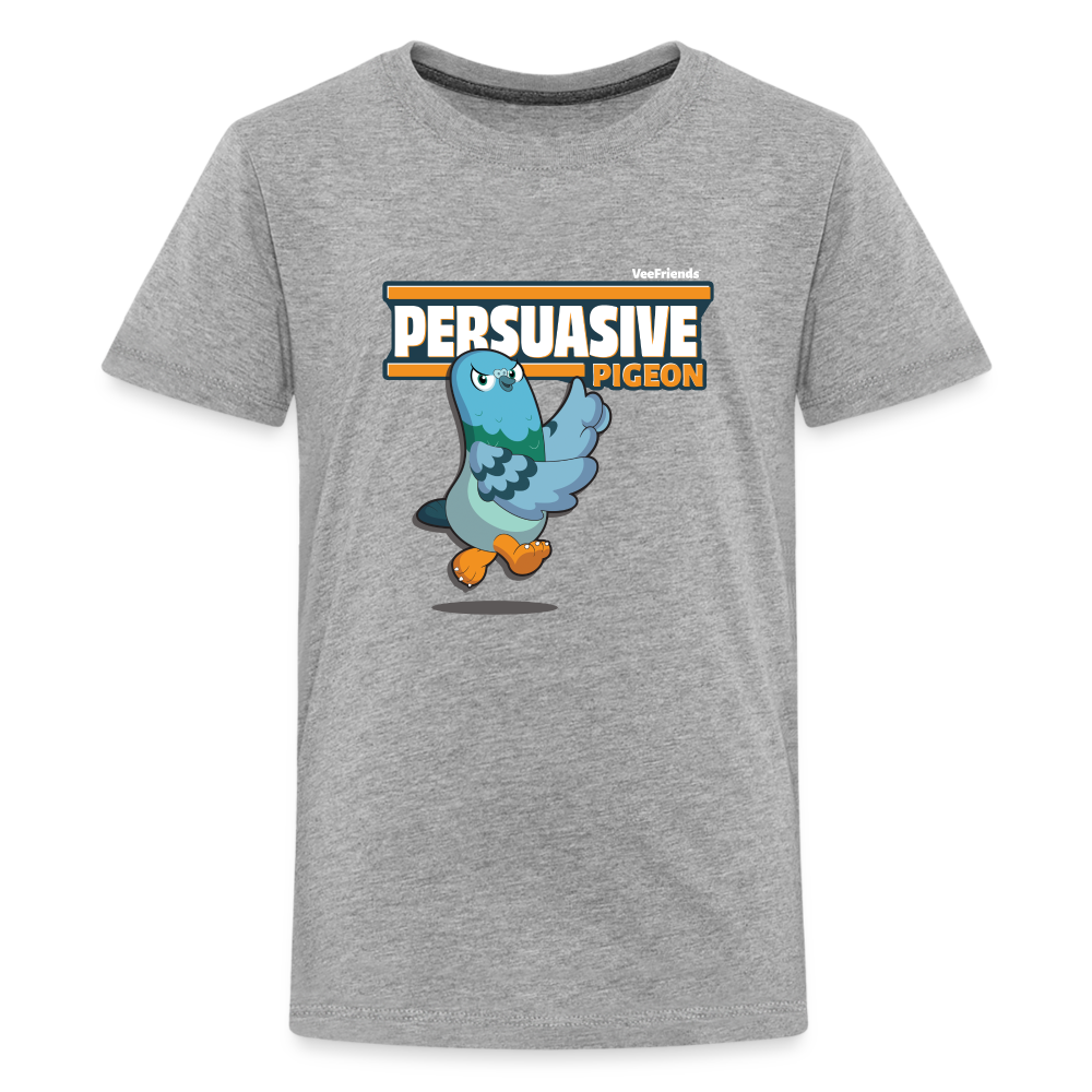 Persuasive Pigeon Character Comfort Kids Tee - heather gray