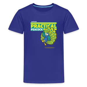 Practical Peacock Character Comfort Kids Tee - royal blue