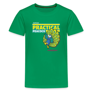 Practical Peacock Character Comfort Kids Tee - kelly green