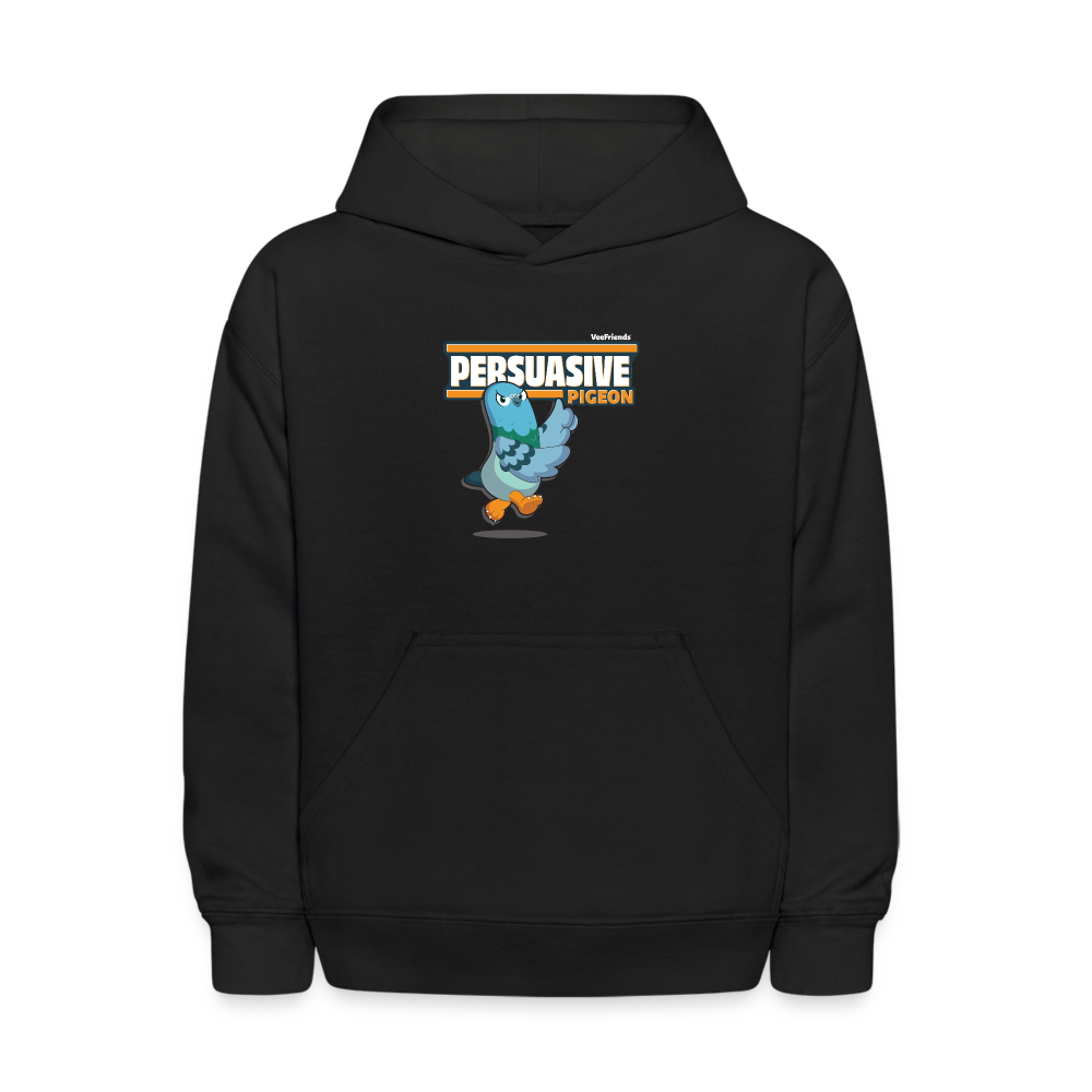 Persuasive Pigeon Character Comfort Kids Hoodie - black