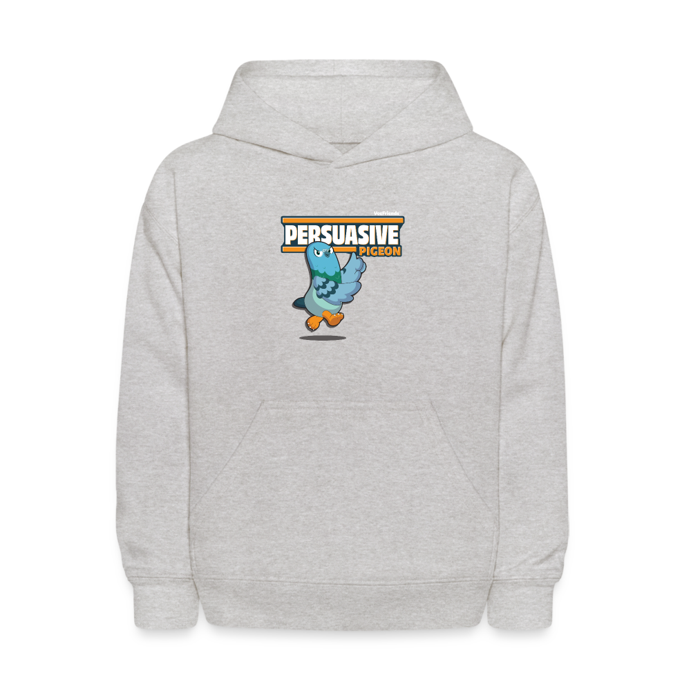 Persuasive Pigeon Character Comfort Kids Hoodie - heather gray
