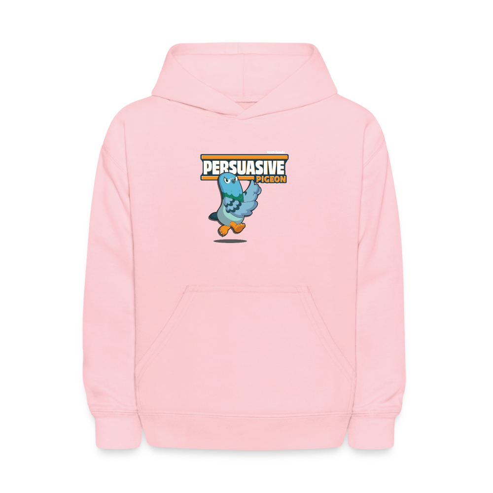 Persuasive Pigeon Character Comfort Kids Hoodie - pink