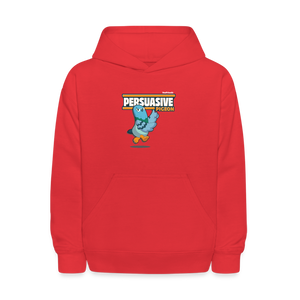 Persuasive Pigeon Character Comfort Kids Hoodie - red