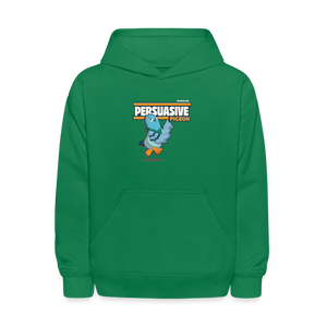 Persuasive Pigeon Character Comfort Kids Hoodie - kelly green