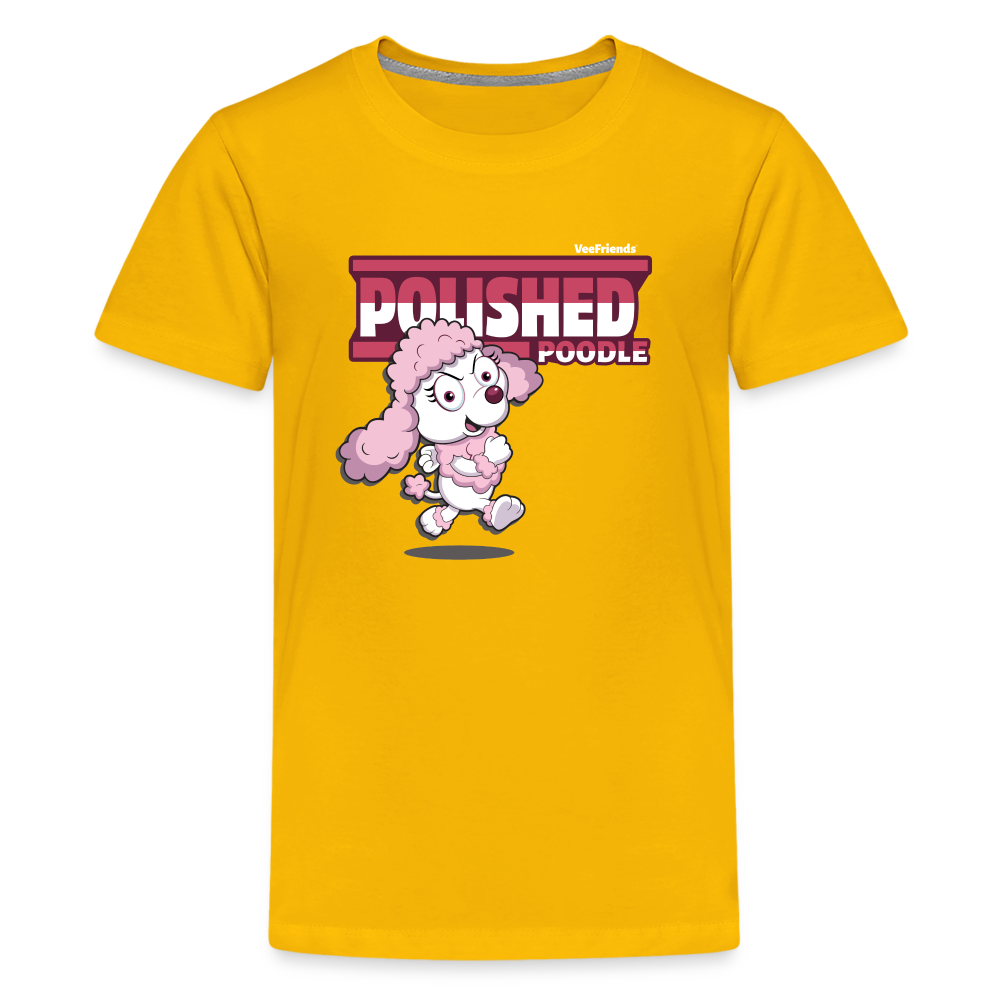 Polished Poodle Character Comfort Kids Tee - sun yellow