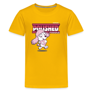 
            
                Load image into Gallery viewer, Polished Poodle Character Comfort Kids Tee - sun yellow
            
        