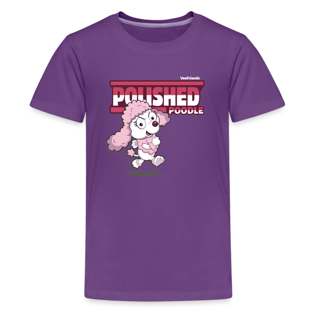 Polished Poodle Character Comfort Kids Tee - purple