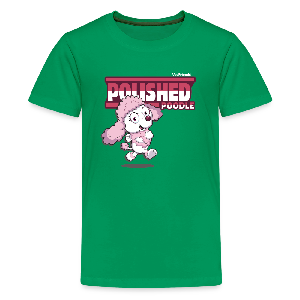 Polished Poodle Character Comfort Kids Tee - kelly green