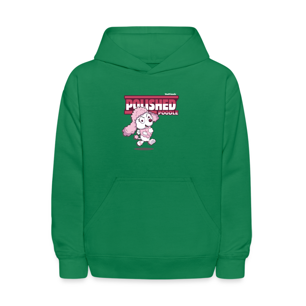 Polished Poodle Character Comfort Kids Hoodie - kelly green