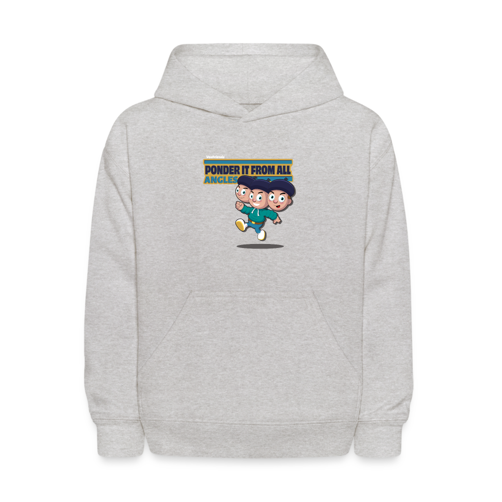 
            
                Load image into Gallery viewer, Ponder It From All Angles Character Comfort Kids Hoodie - heather gray
            
        