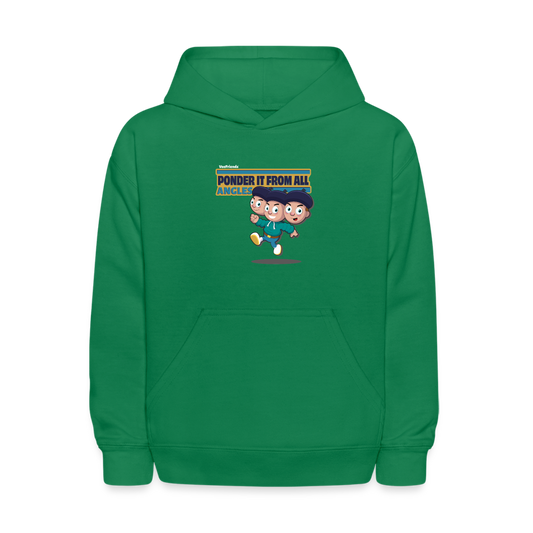 Ponder It From All Angles Character Comfort Kids Hoodie - kelly green