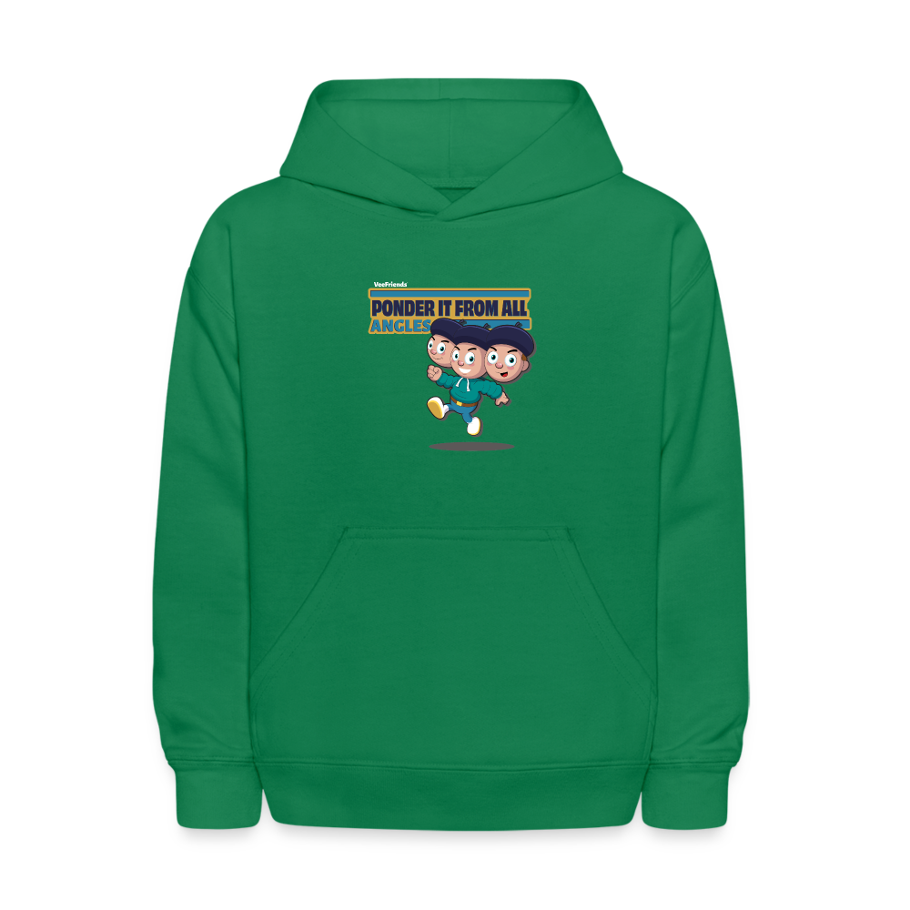 
            
                Load image into Gallery viewer, Ponder It From All Angles Character Comfort Kids Hoodie - kelly green
            
        