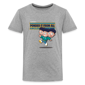 
            
                Load image into Gallery viewer, Ponder It From All Angles Character Comfort Kids Tee - heather gray
            
        