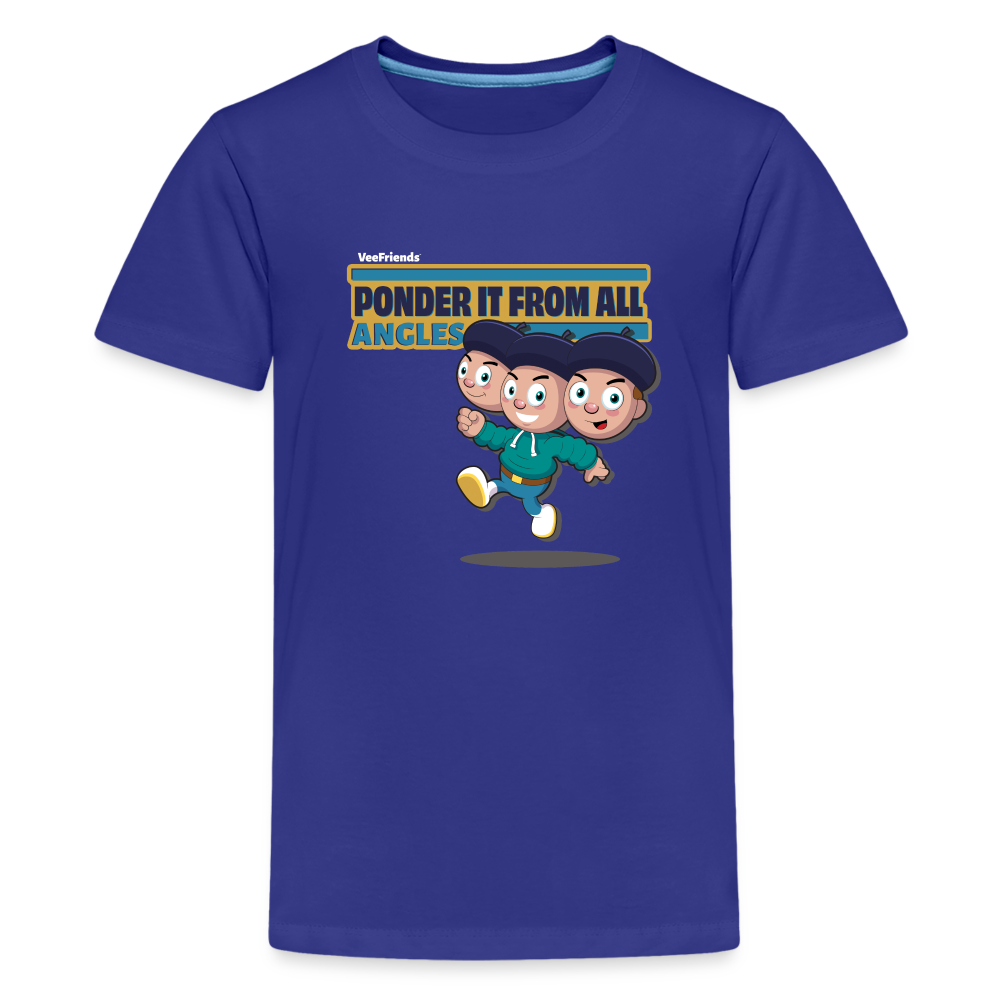 
            
                Load image into Gallery viewer, Ponder It From All Angles Character Comfort Kids Tee - royal blue
            
        