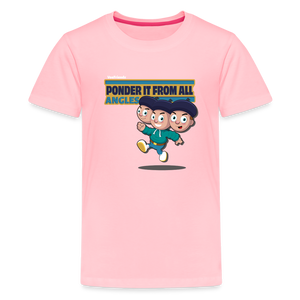 Ponder It From All Angles Character Comfort Kids Tee - pink