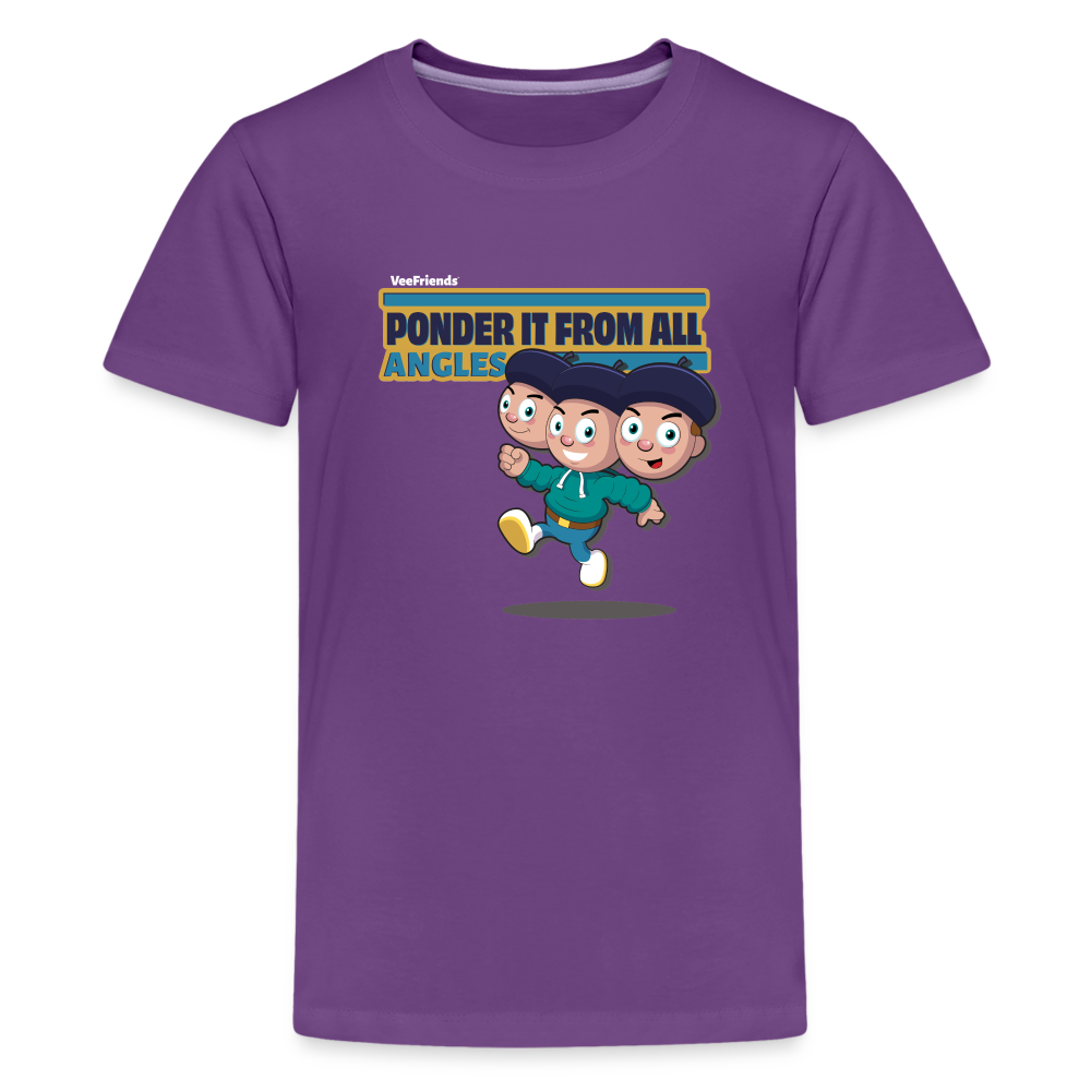 Ponder It From All Angles Character Comfort Kids Tee - purple