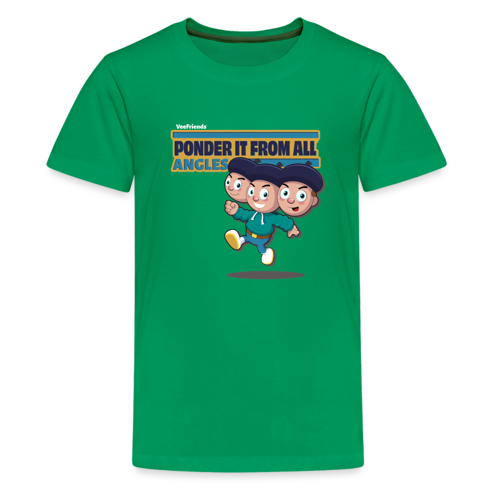 
            
                Load image into Gallery viewer, Ponder It From All Angles Character Comfort Kids Tee - kelly green
            
        