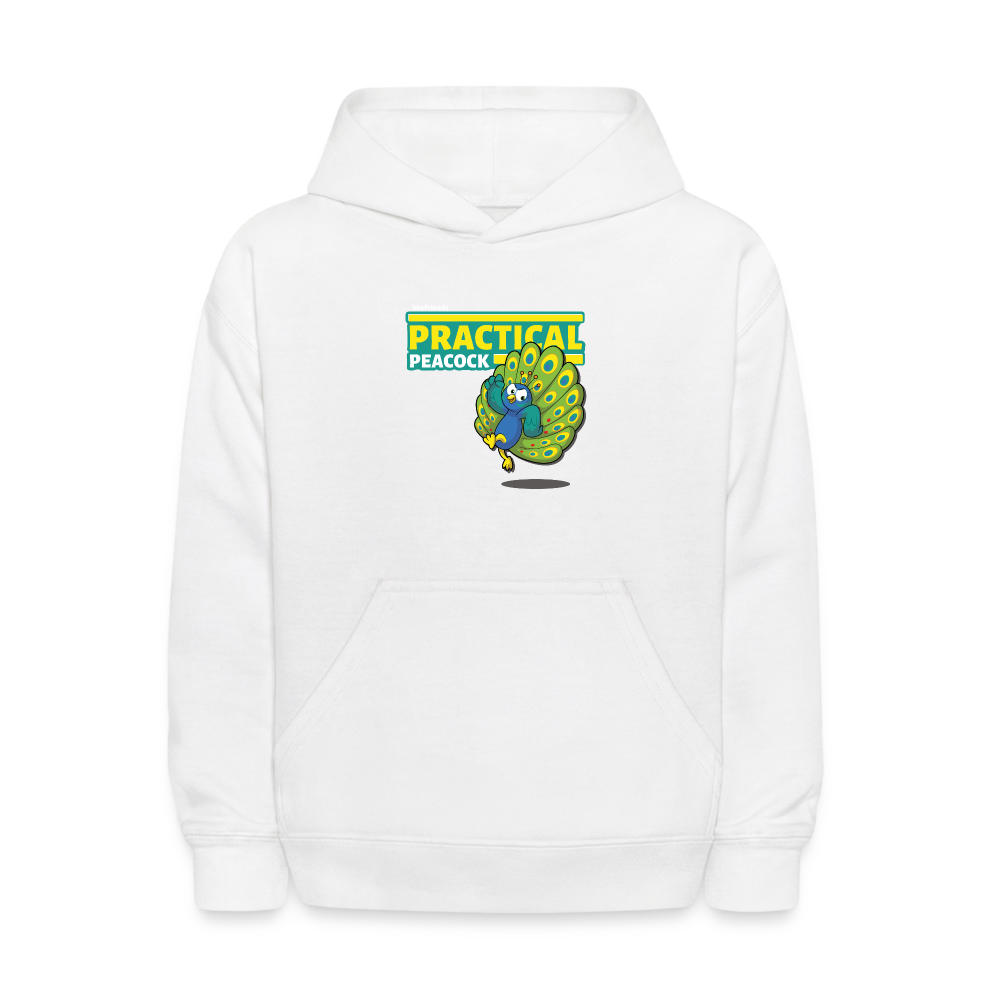 Practical Peacock Character Comfort Kids Hoodie - white