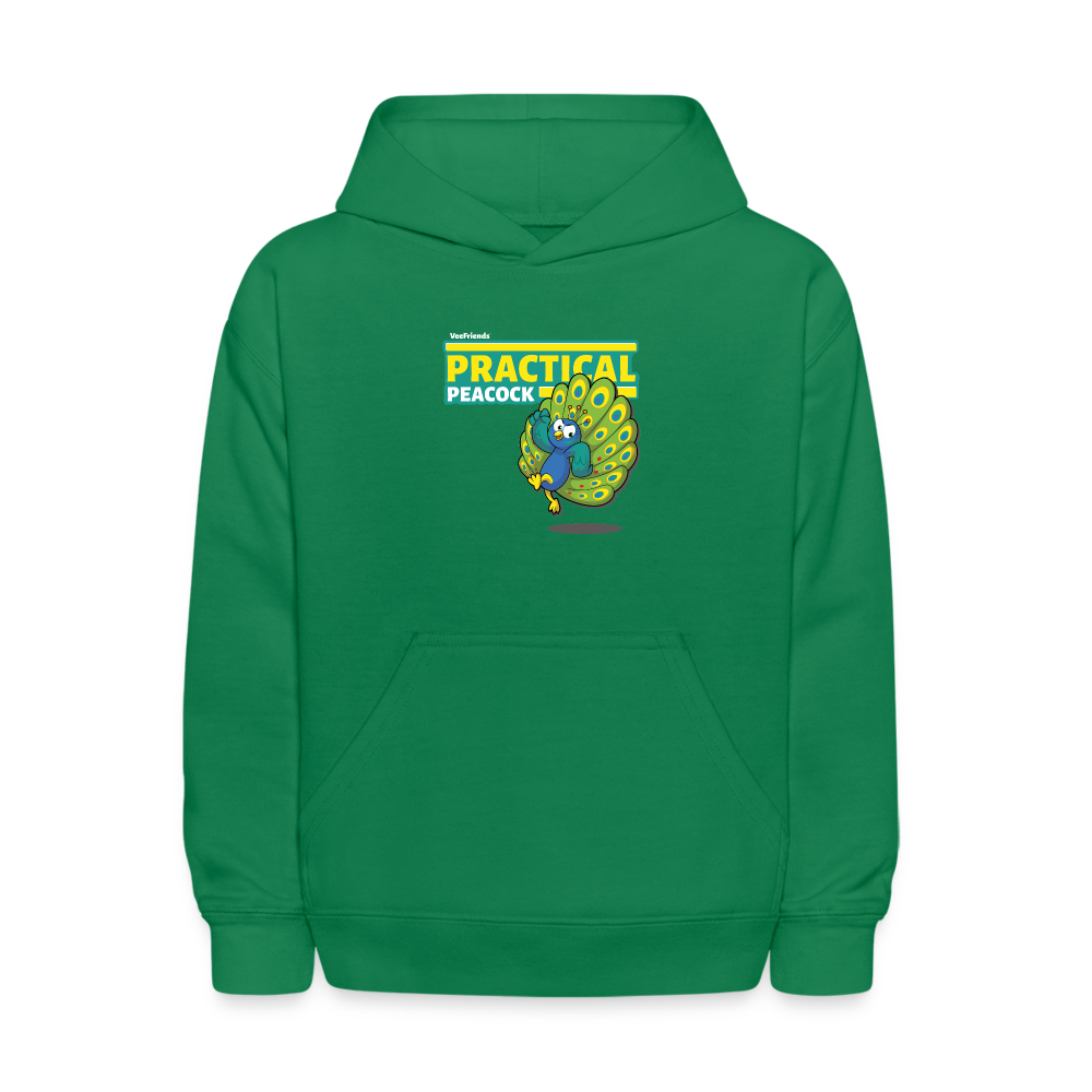 Practical Peacock Character Comfort Kids Hoodie - kelly green