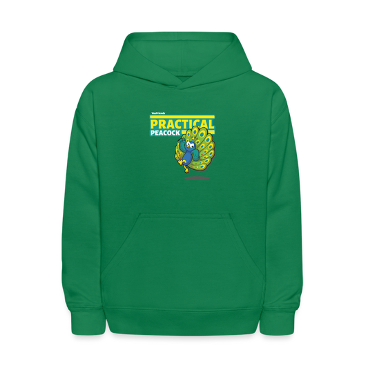 Practical Peacock Character Comfort Kids Hoodie - kelly green