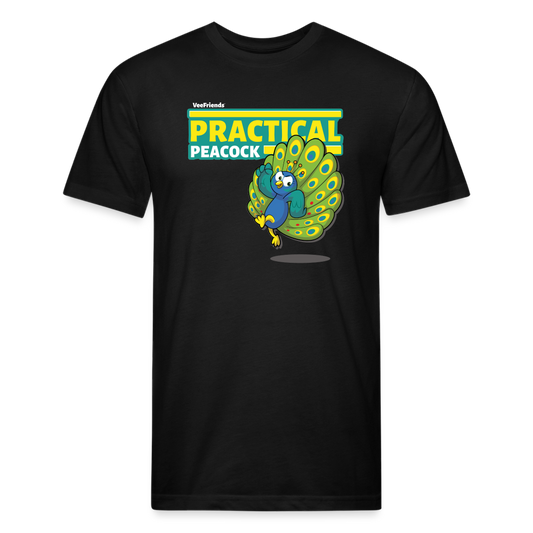 Practical Peacock Character Comfort Adult Tee - black