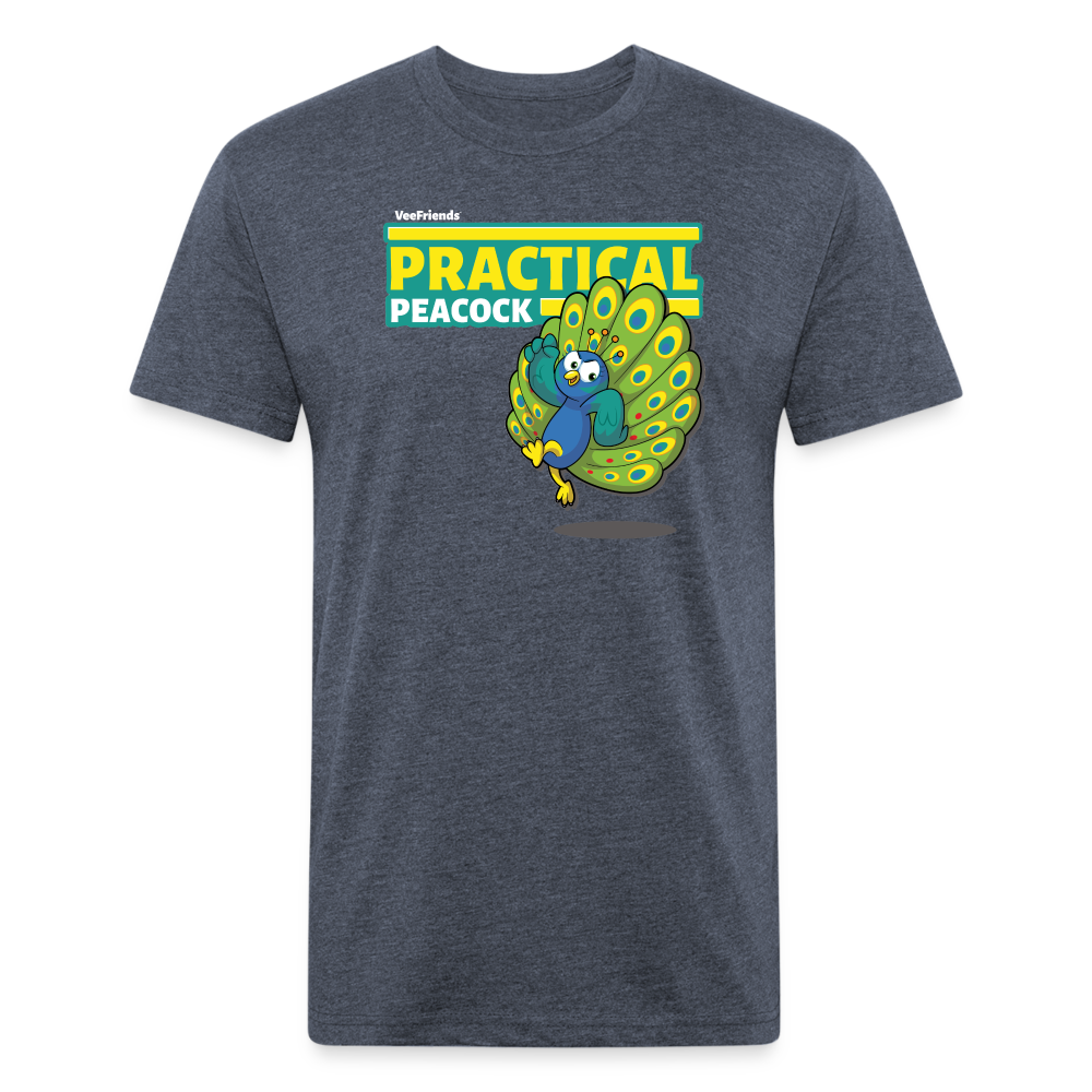 Practical Peacock Character Comfort Adult Tee - heather navy