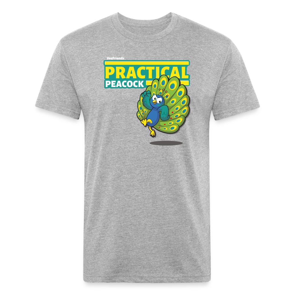 Practical Peacock Character Comfort Adult Tee - heather gray