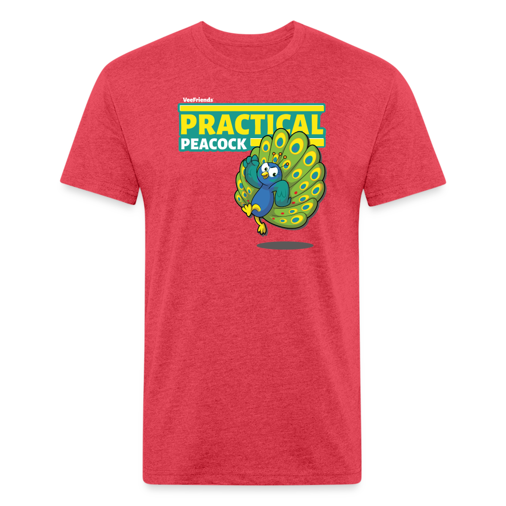 Practical Peacock Character Comfort Adult Tee - heather red
