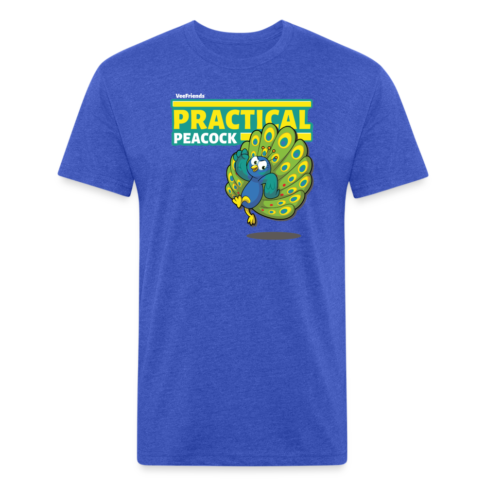 Practical Peacock Character Comfort Adult Tee - heather royal