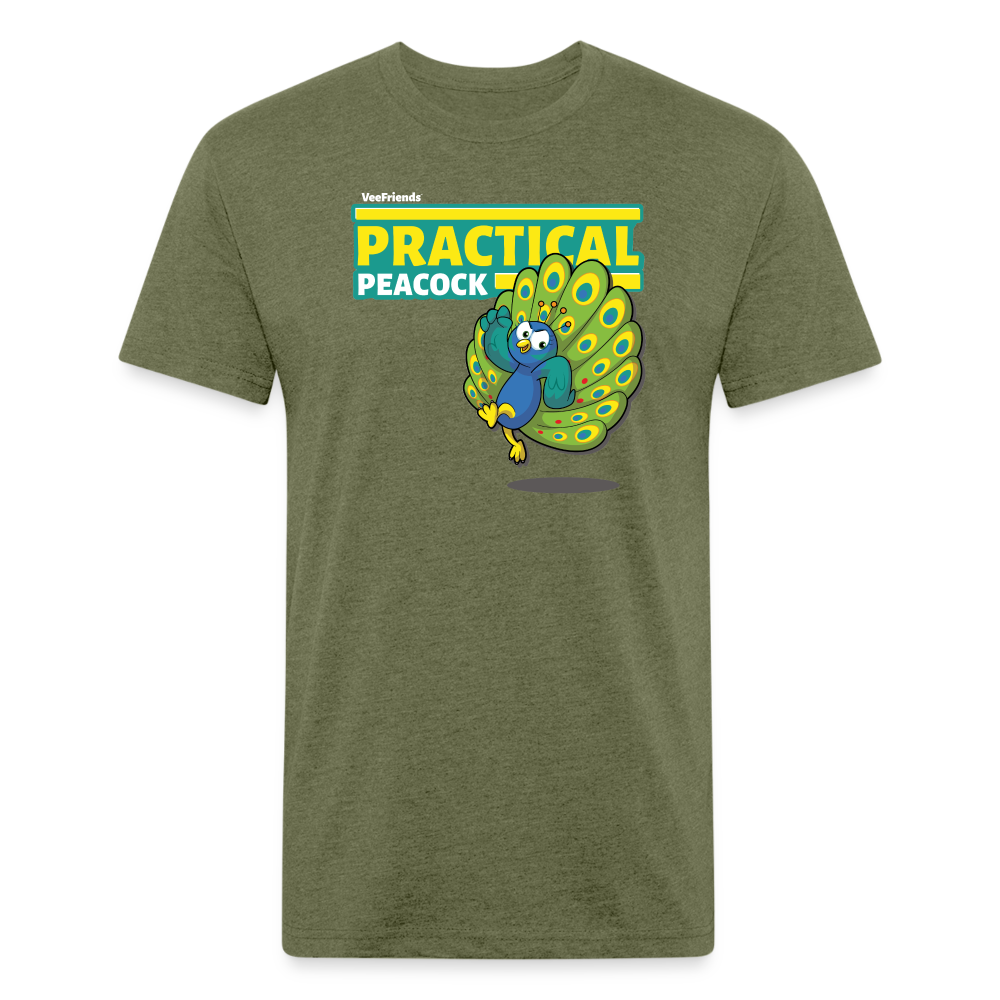 Practical Peacock Character Comfort Adult Tee - heather military green