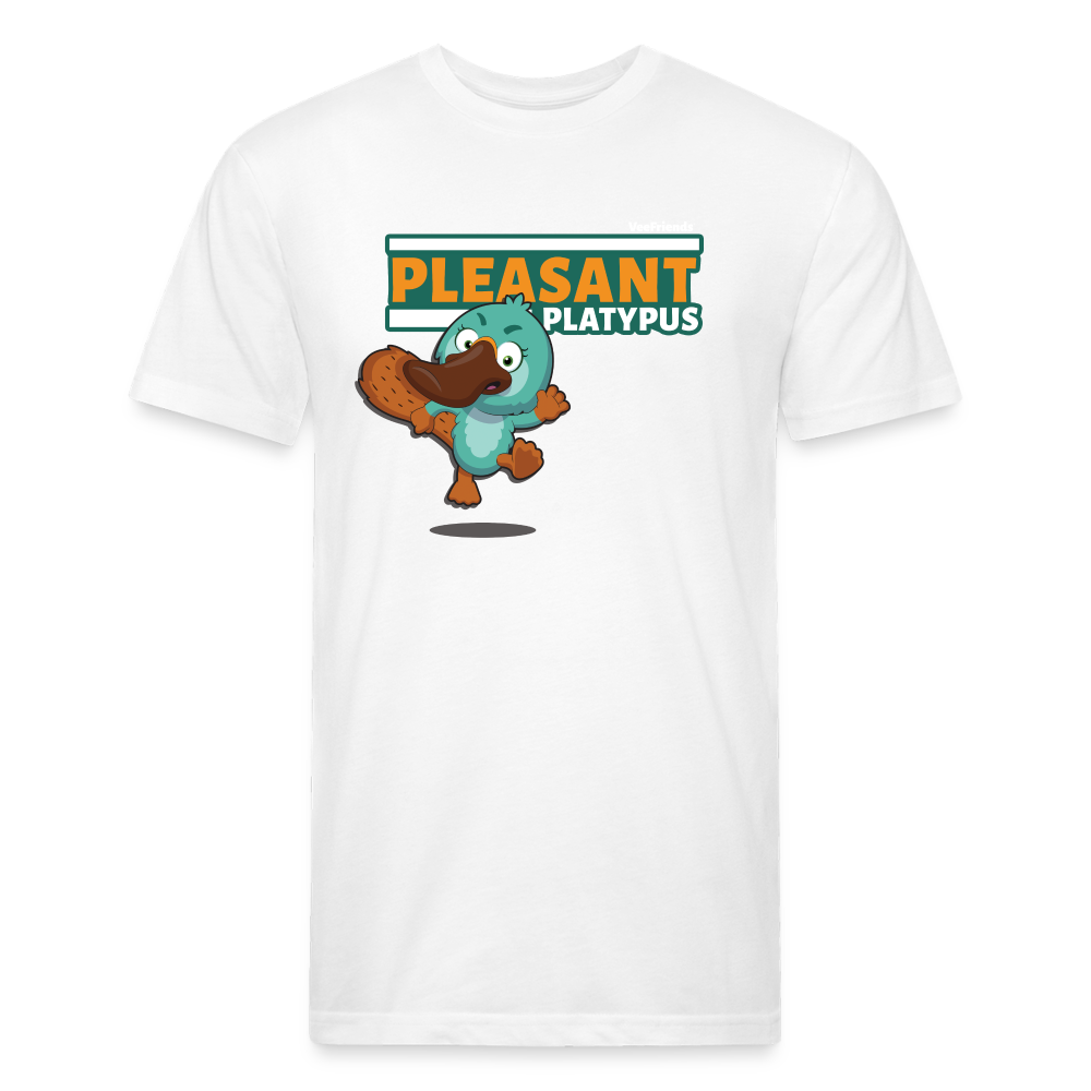 Pleasant Platypus Character Comfort Adult Tee - white