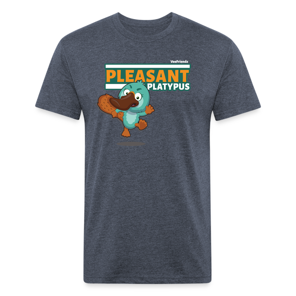 Pleasant Platypus Character Comfort Adult Tee - heather navy