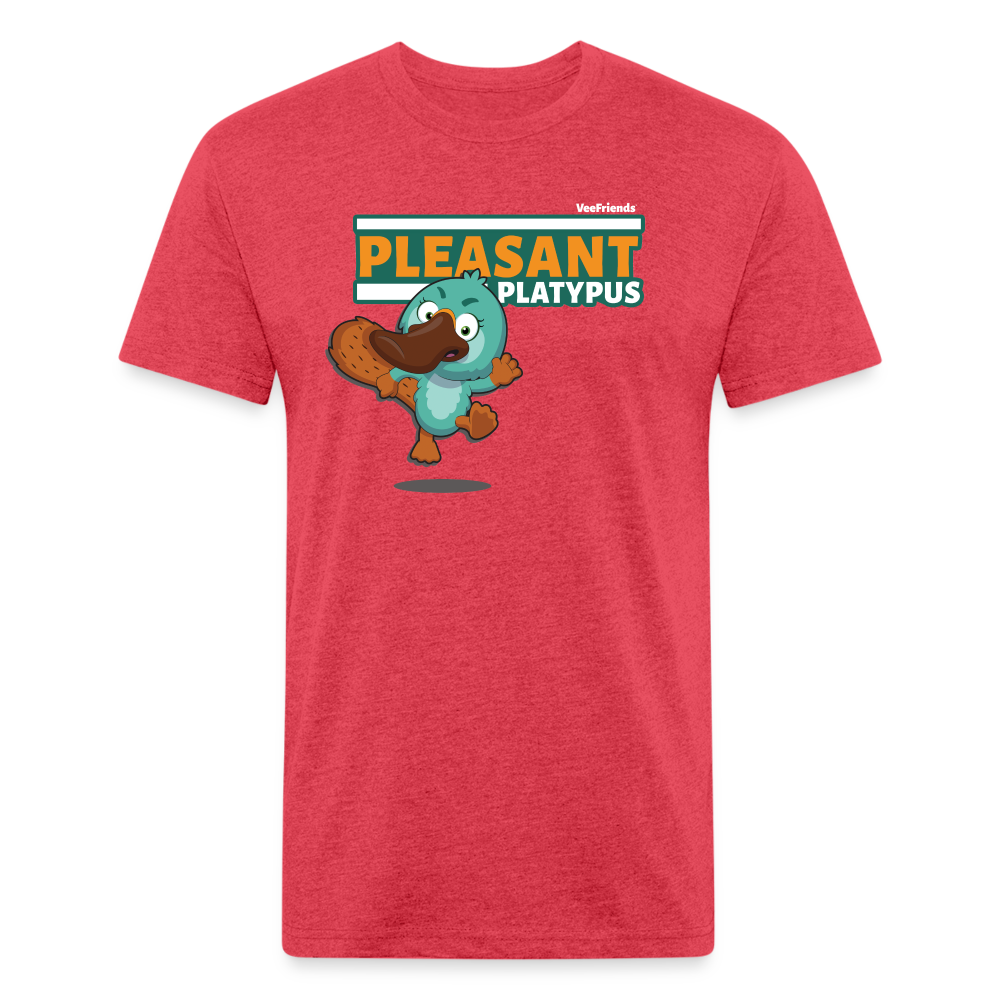 Pleasant Platypus Character Comfort Adult Tee - heather red