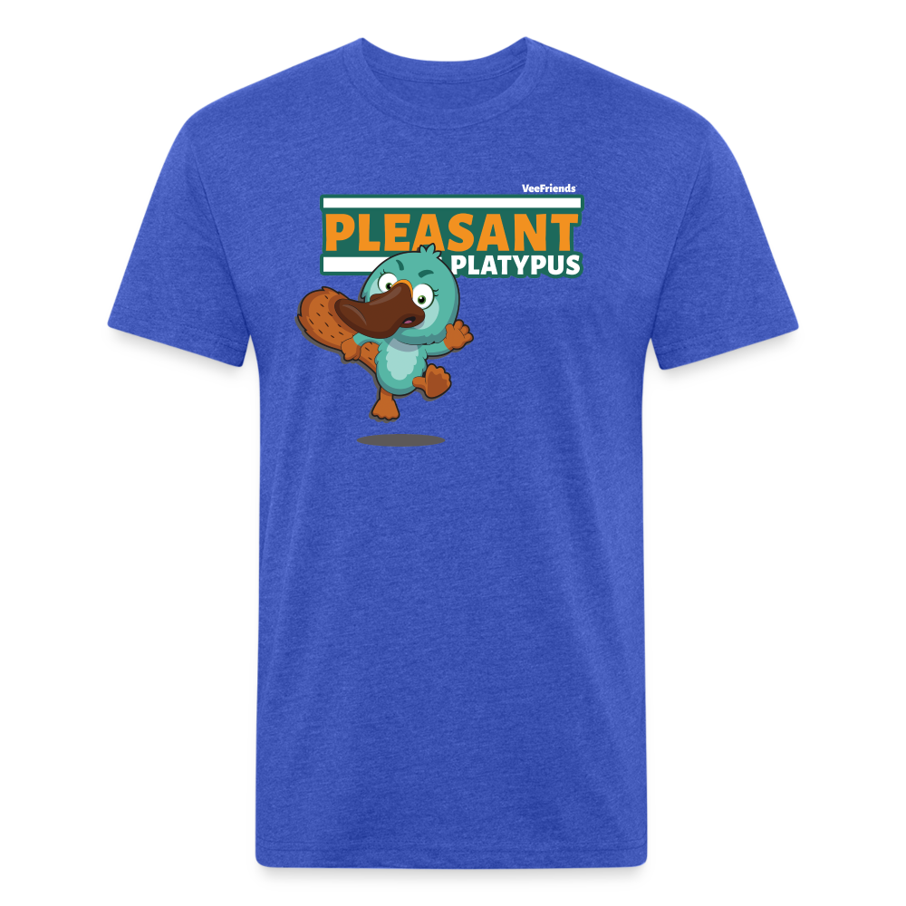 Pleasant Platypus Character Comfort Adult Tee - heather royal