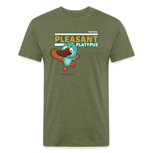 Pleasant Platypus Character Comfort Adult Tee - heather military green