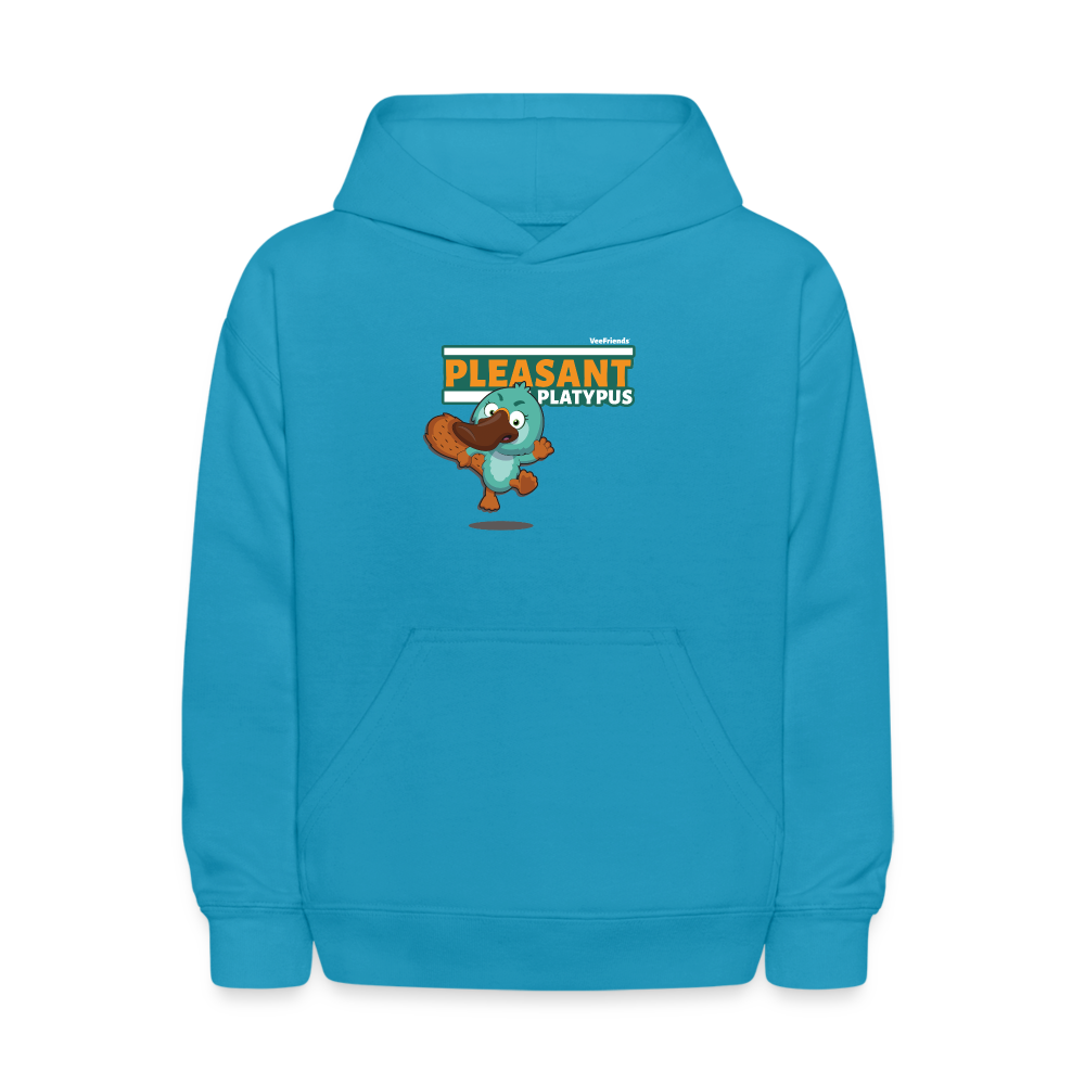 Pleasant Platypus Character Comfort Kids Hoodie - turquoise