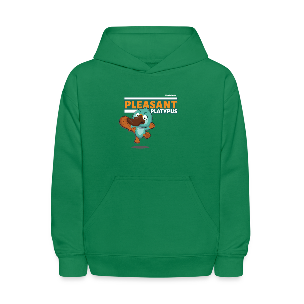 Pleasant Platypus Character Comfort Kids Hoodie - kelly green