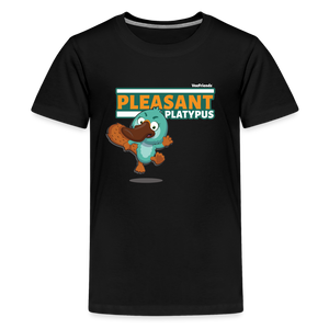 Pleasant Platypus Character Comfort Kids Tee - black