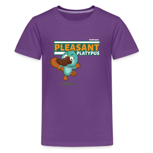 Pleasant Platypus Character Comfort Kids Tee - purple