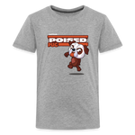 Poised Pug Character Comfort Kids Tee - heather gray