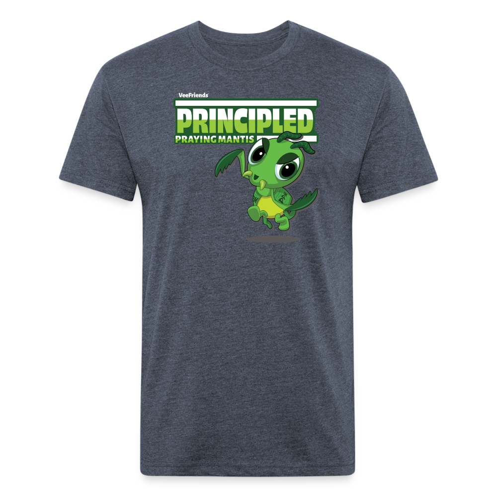 Principled Praying Mantis Character Comfort Adult Tee - heather navy