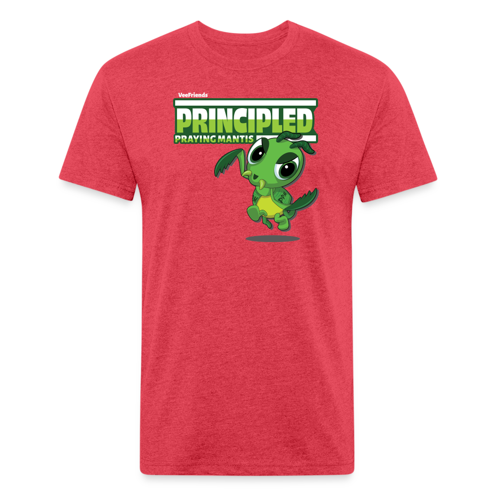 Principled Praying Mantis Character Comfort Adult Tee - heather red