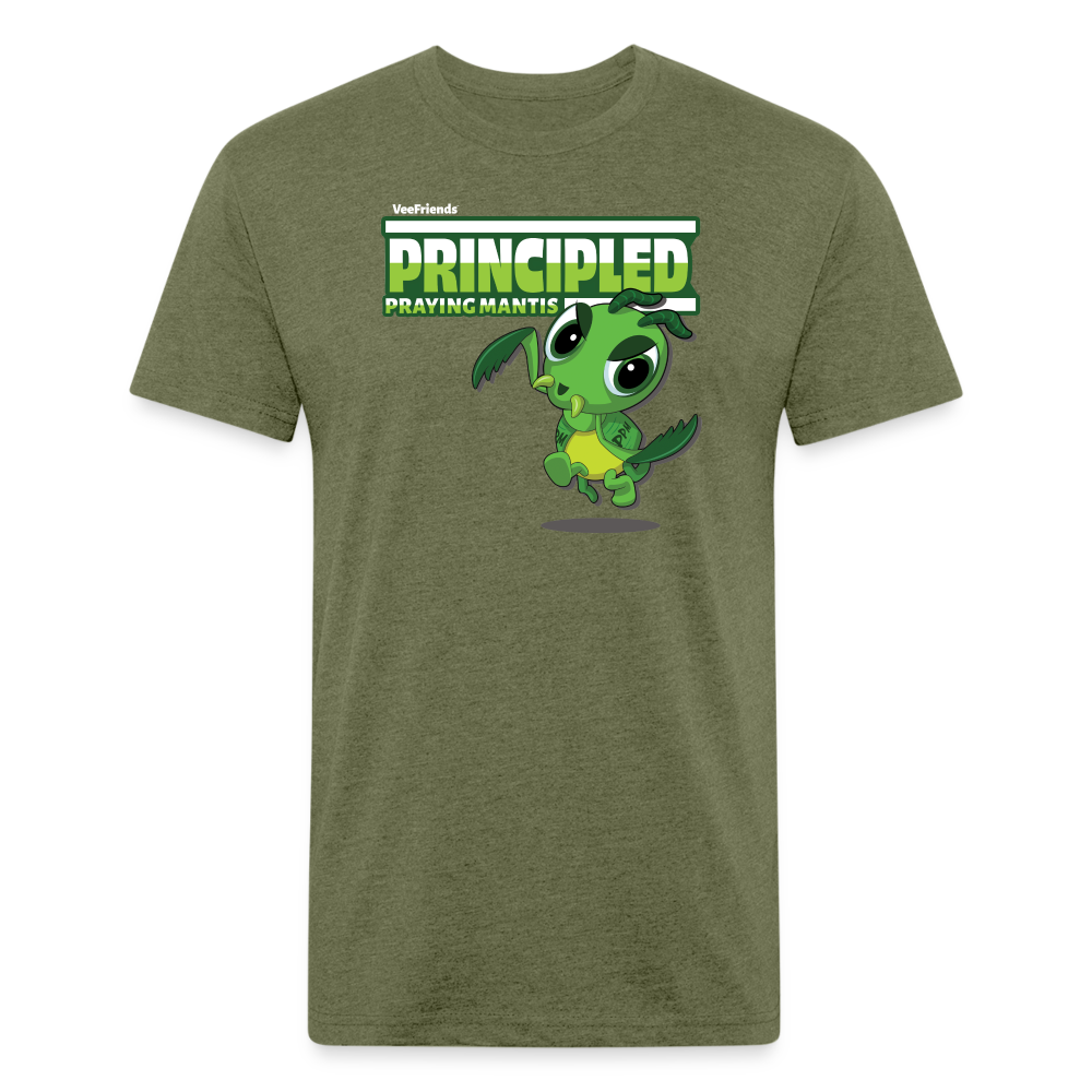 Principled Praying Mantis Character Comfort Adult Tee - heather military green