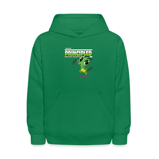 Principled Praying Mantis Character Comfort Kids Hoodie - kelly green