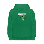 Principled Praying Mantis Character Comfort Kids Hoodie - kelly green