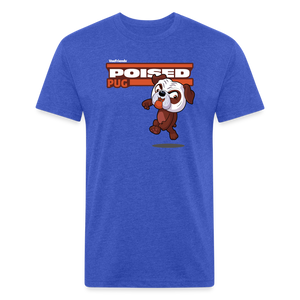 Poised Pug Character Comfort Adult Tee - heather royal