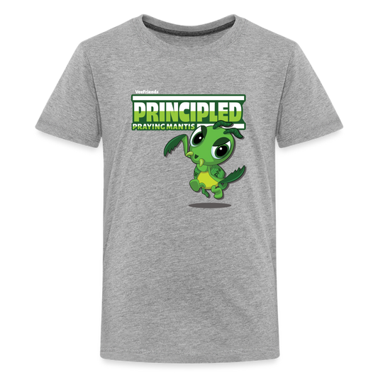 Principled Praying Mantis Character Comfort Kids Tee - heather gray